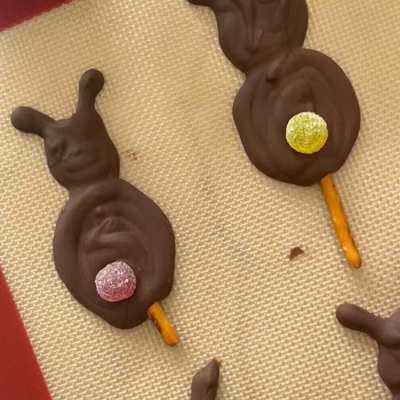 Easter Bunny Chocolate Lollipops