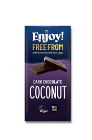Coconut Dark Chocolate Bars- Box of Twelve 70g Bars